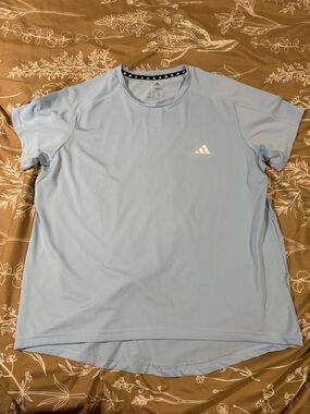adidas Light Blue Short Sleeve Performance Tee